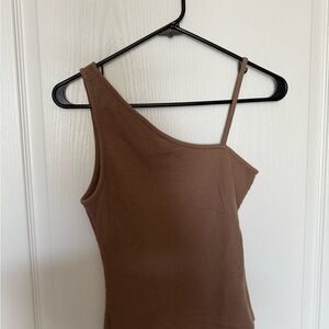 Promesa Tan One-Shoulder Camisole